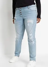 Boyfriend jeans destroyed met gerecycled polyester, bonprix