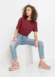 Boyfriend jeans destroyed met gerecycled polyester, bonprix