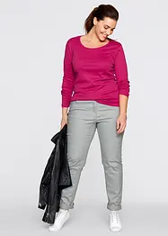 Katoenen longsleeve met ronde hals, bonprix