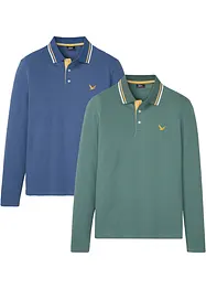 Poloshirt, lange mouw (set van 2), bonprix