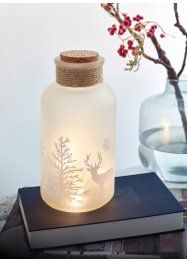 Glazen LED fles met winters design, bpc living bonprix collection