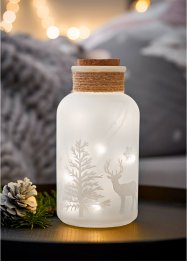 Glazen LED fles met winters design, bpc living bonprix collection