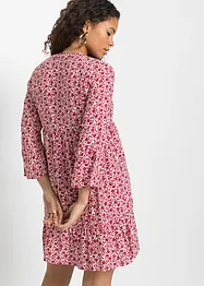 Mini jurk met volants van viscose, bonprix
