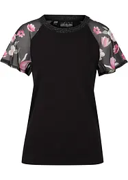 Shirt met chiffon mouwen, bonprix