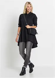 Lange blouse met volant, bonprix