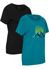Outdoor T-shirt (set van 2), korte mouw, bpc bonprix collection