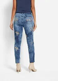 Jeans met bloemenborduursel, bonprix