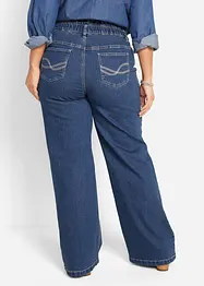 Wide leg paperbag jeans high waist, bonprix