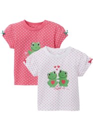 Baby T-shirt (set van 2) van biologisch katoen, bpc bonprix collection