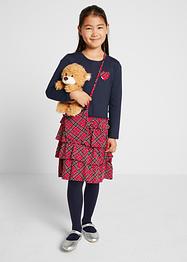 Meisjes jersey jurk en tas (2-dlg. set) van biologisch katoen, bpc bonprix collection