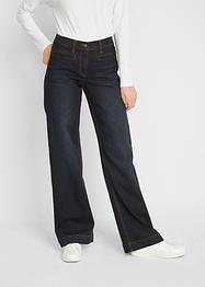 Katoenen jeans met comfortband, Marlene Dietrich stijl, bpc bonprix collection