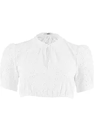 Dirndl blouse met broderie anglaise, bonprix