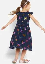 Meisjes feestelijke chiffon jurk met vlinderprint, bonprix