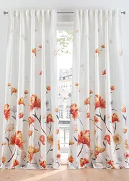 Microvezel gordijn met bloemenprint (1 stuk), bonprix