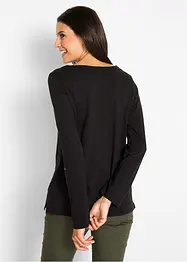 Lichte longsleeve met knoopsluiting, bonprix