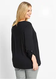 Lichte longsleeve met knoopsluiting, bonprix