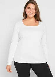 Longsleeve met carréhals (set van 2), bonprix