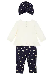 Baby shirt, legging en muts (3-dlg. set) van biologisch katoen, bonprix