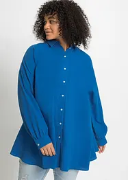 Lange crinkle blouse, wijd model, bonprix