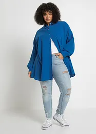 Lange crinkle blouse, wijd model, bonprix