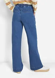 Mid waist stretch jeans, wide leg, bonprix