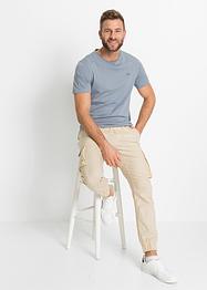 Regular fit cargo instapbroek met linnen, straight, RAINBOW