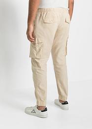 Regular fit cargo instapbroek met linnen, straight, RAINBOW
