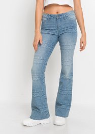 Flared jeans met patroon, RAINBOW