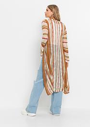 Lang gebreid vest met strepen, RAINBOW