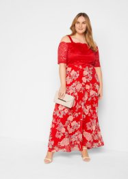 Chiffon jurk met kant en bloemenprint, bpc selection premium