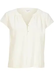 Korte blouse met linnen en splitten opzij, bonprix