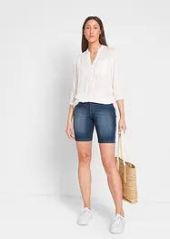 Straight jeans bermuda met mid waist, bonprix