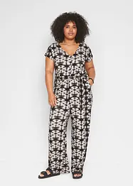 Jersey jumpsuit met korte mouwen, bonprix