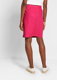 Rok met strikceintuur en linnen, bpc bonprix collection