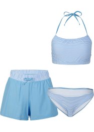 Bikini, bikinibroekje en short (3-dlg. set), RAINBOW