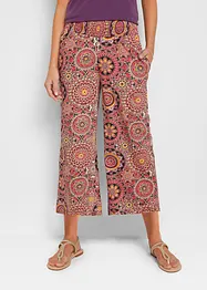 Wijde jersey culotte met brede, gesmokte band, 7/8 lengte, bonprix