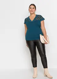 Shirt met kant van viscose, bonprix