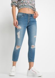 Cropped destroyed jeans, RAINBOW