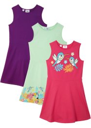 Meisjes jersey jurk (set van 3), bpc bonprix collection