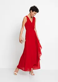 Maxi jurk van chiffon met plooitjes, bonprix