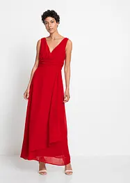 Maxi jurk van chiffon met plooitjes, bonprix