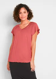 Shirt in een viscosemix, korte mouw, bonprix