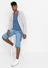 Lange stretch jeans bermuda, regular fit, John Baner JEANSWEAR