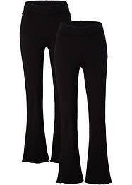 Wijd uitlopende legging met comfortband rondom (set van 2), bpc bonprix collection