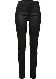 Stretch broek met coating, bonprix