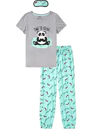 Pyjama en slaapmasker (3-dlg.set), bonprix