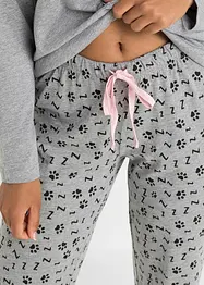 Pyjama en slaapmasker met biologisch katoen (3-dlg.set), bonprix