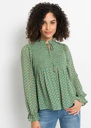 Blouse met strikkoordjes, bonprix