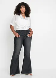 Flared jeans met onafgewerkte randen, bonprix