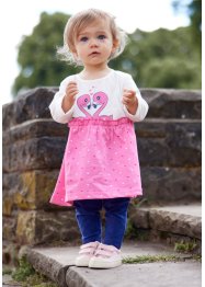 Baby jersey jurk en legging van biologisch katoen (2-dlg. set), bpc bonprix collection